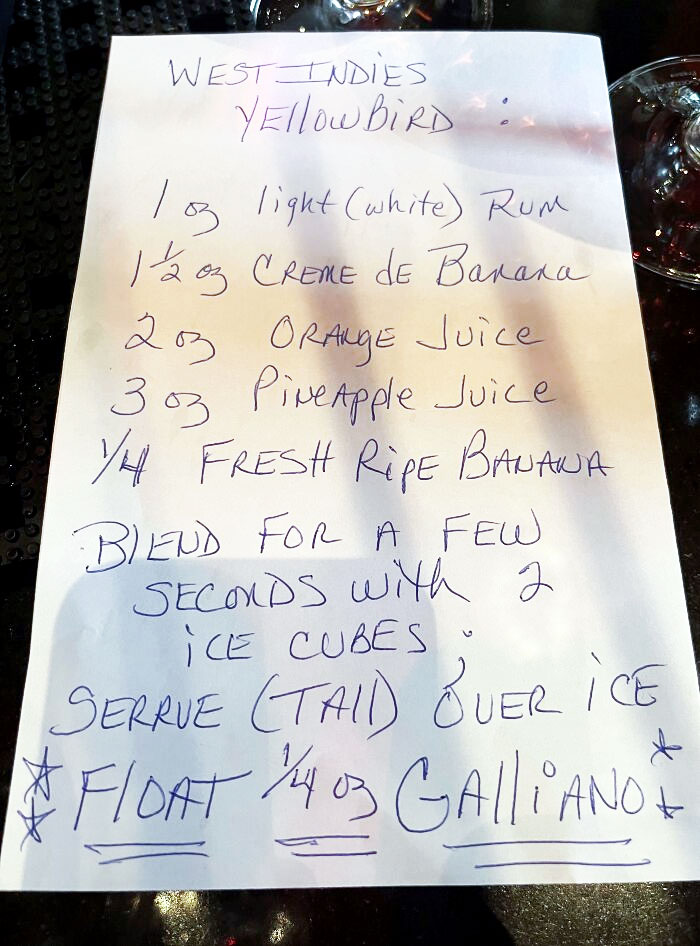 The Audacity. A Customer Brought A Recipe Of The Cocktail And Asked Us To Make It