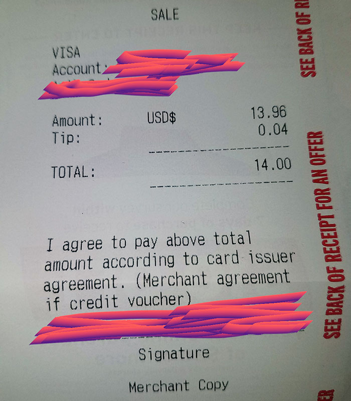 Got A $0.04 Tip Today