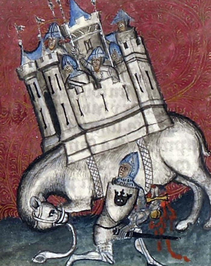 Medieval Depiction Of An Elephant By Artist Who Had Never Actually Seen One