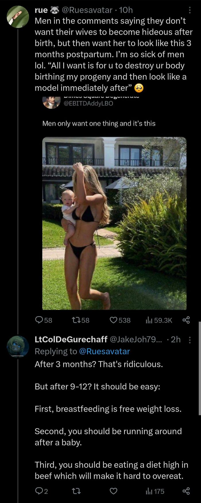 Apparently Women Can't Have A Model Body After Giving Birth Because They're Lazy