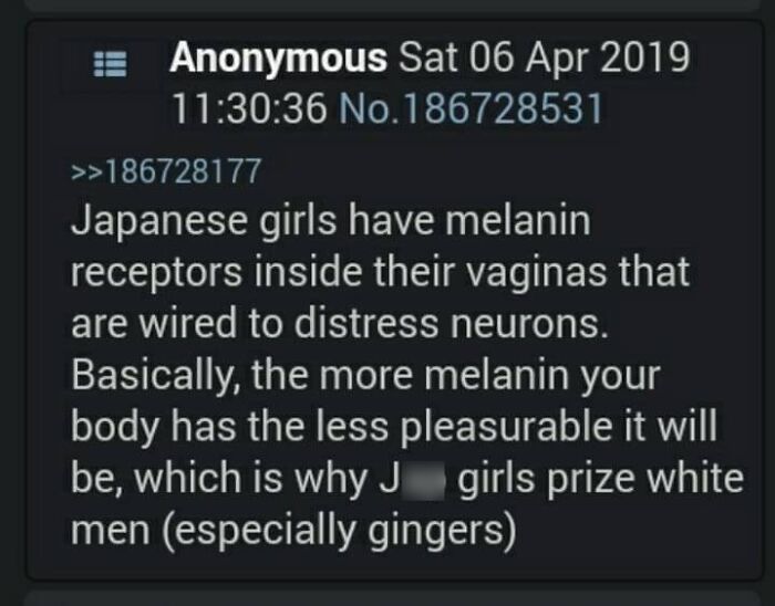 Probably A Racist Incel With An Asian Fetish