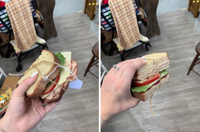 This Incredibly Realistic And Strangely Heavy Fake Sandwich I Found At An “Upscale Antique” Store In Indiana