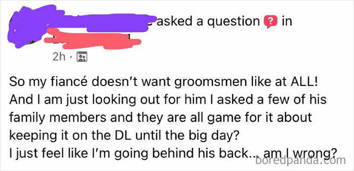 Starting Off Marriage By Secretly Going Against Your Fiancé’s Wishes... Yikes