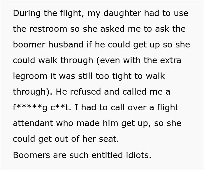 Flight Attendants Intervene Twice As Tensions Rise Between Boomers And A Mom That Won’t Move Flight Attendants Intervene Twice As Tensions Rise Between Boomers And A Mom That Won’t Move