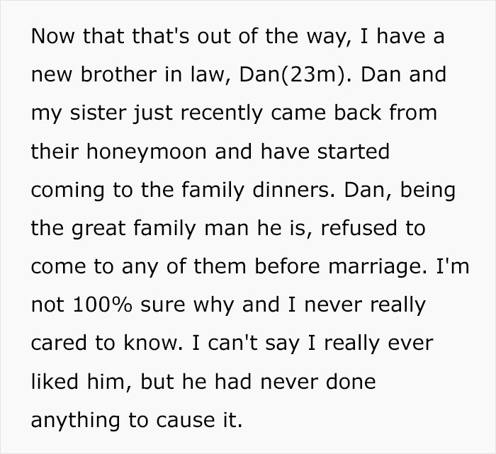 Woman Can&rsquo;t Understand Why She Doesn&rsquo;t Like BIL, He Gives Her A Perfect Reason At Family Dinner