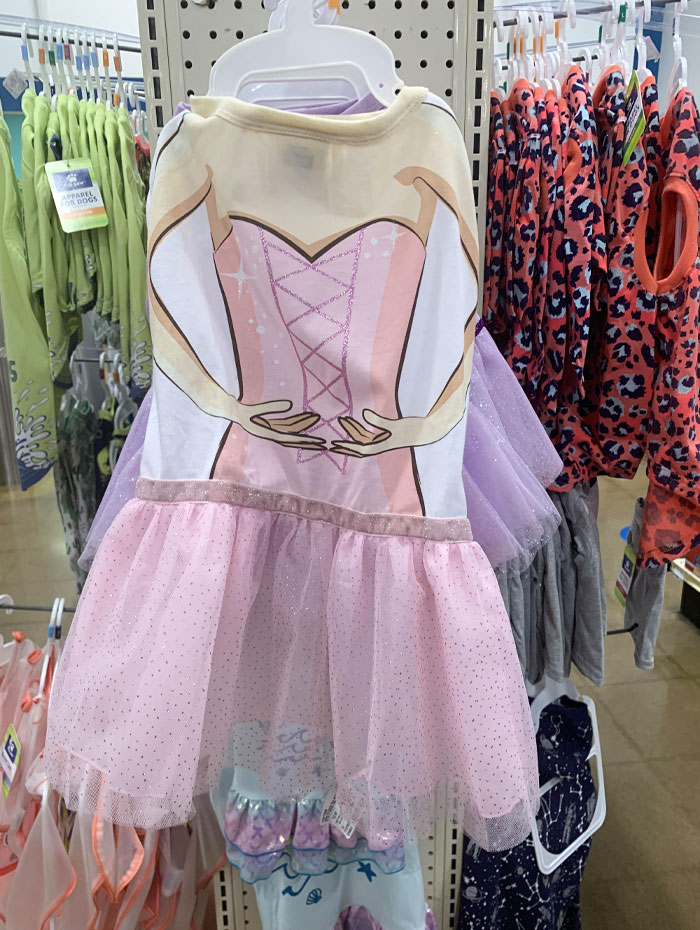 The Dog Dress Shows The Front Of The Human Torso On The Dog’s Back