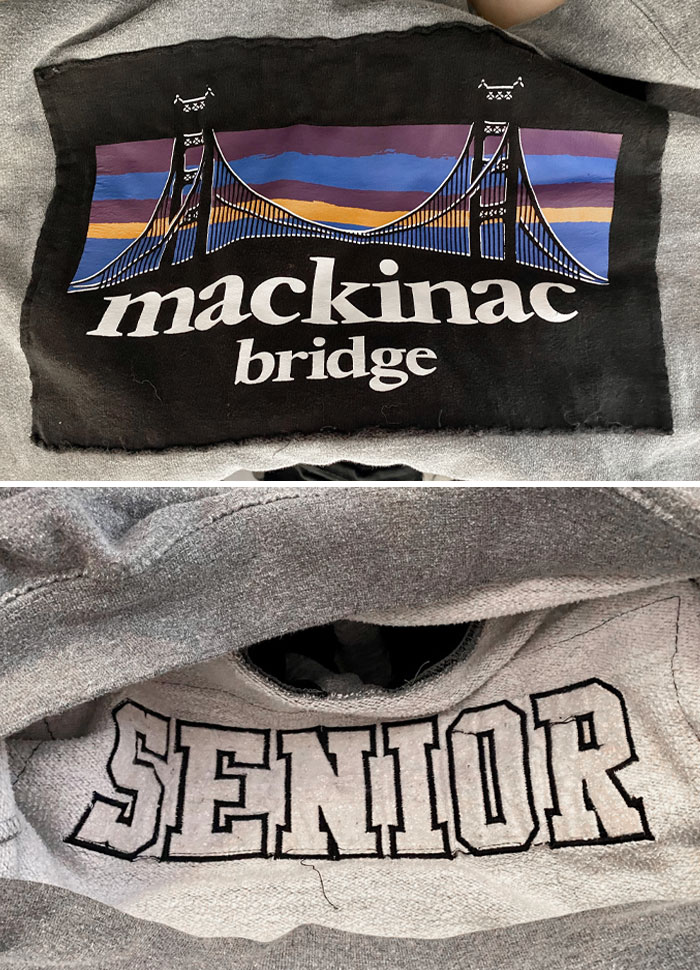 I’m Pretty Sure The Sweatshirt I Got From A Souvenir Shop Was Originally Meant For Someone Else