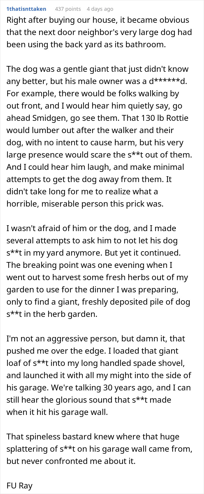Woman Enjoys Neighbor’s Cursing Tirade As They Find Dog Poop That Once Was In The Yard Next Door Woman Enjoys Neighbor’s Cursing Tirade As They Find Dog Poop That Once Was In The Yard Next Door