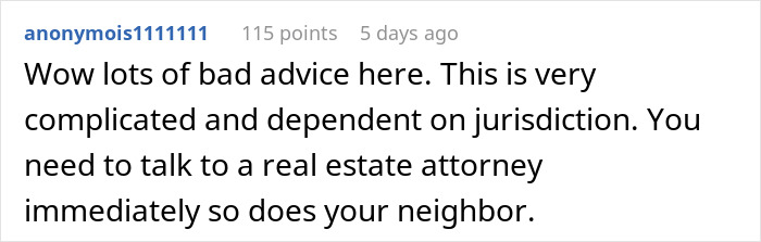 Guy Turns To Web For Legal Advice After 100% Of Neighbor’s House Is Built On His Property Guy Turns To Web For Legal Advice After 100% Of Neighbor’s House Is Built On His Property