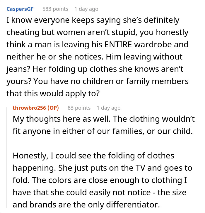 Guy Inexplicably Keeps Finding Other Men&rsquo;s Clothes In His House After Being Away, Wife Has No Idea