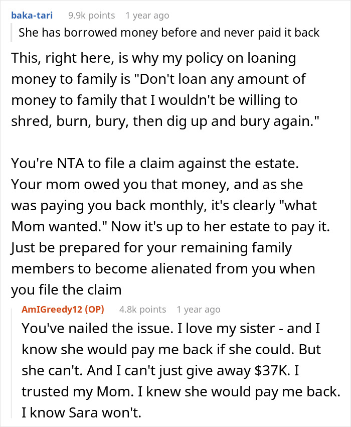 Woman Causes Family Drama By Refusing To Forgive Late Mom&rsquo;s Debt And Demanding That Sister Pay It