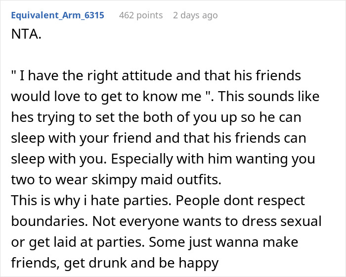 Woman Accused Of Being Unsupportive By Skipping Friend&rsquo;s BF&rsquo;s Party Because Of The Dress Code