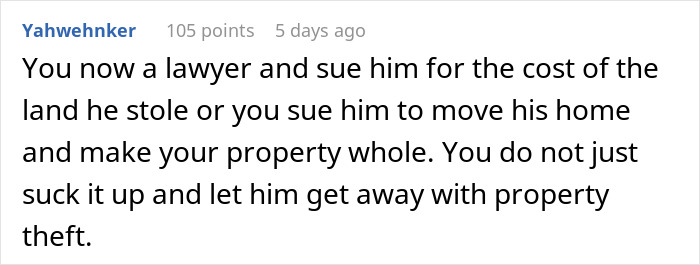 Guy Turns To Web For Legal Advice After 100% Of Neighbor’s House Is Built On His Property Guy Turns To Web For Legal Advice After 100% Of Neighbor’s House Is Built On His Property