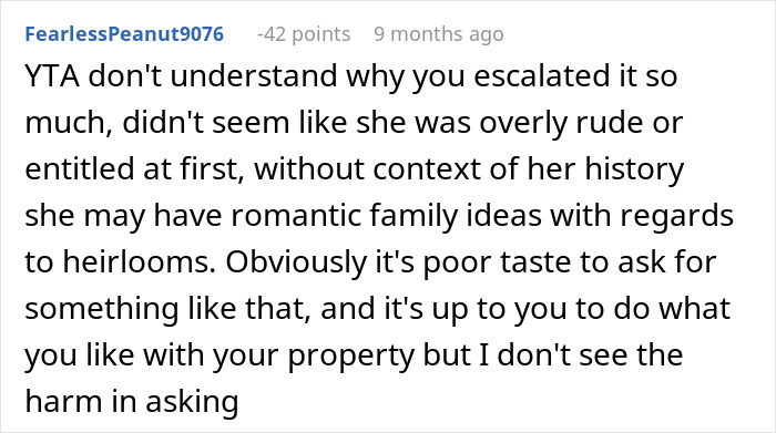 DIL Demands That MIL Give Up Her Emerald Ring As An Heirloom Engagement Ring, Is Told To Get Out