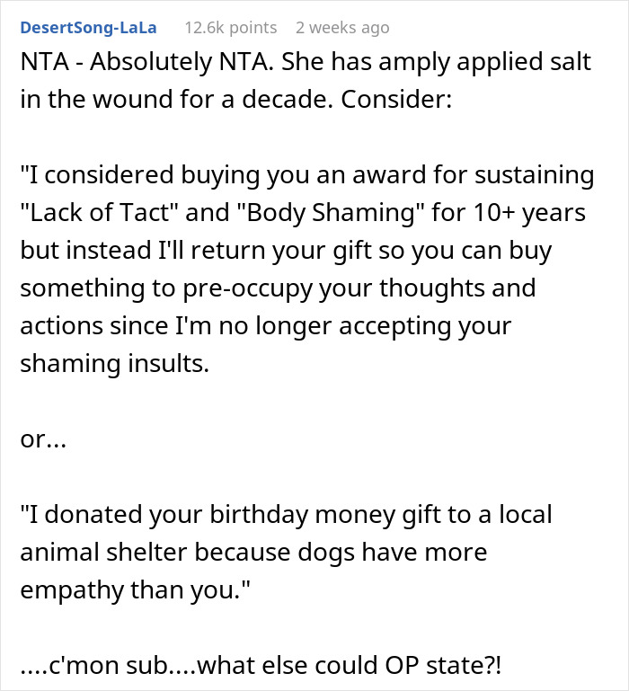 &ldquo;It Was Very Embarrassing&rdquo;: Teen Refuses Aunt&rsquo;s Fat-Shaming Birthday Gift, Upsets Parents