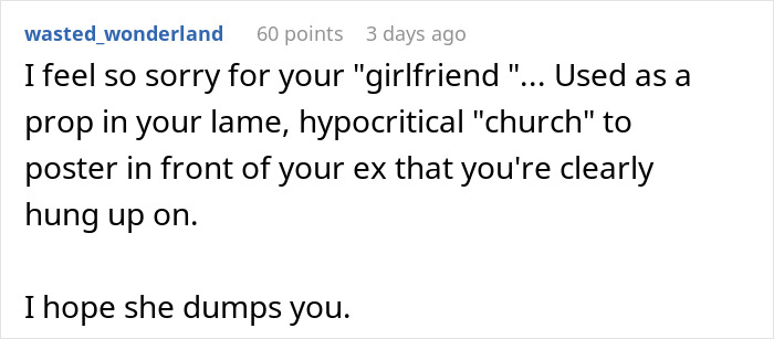 “Just Watched And Laughed”: Man Takes Hot New GF To Church Event To Get Revenge On Ex-Wife “Just Watched And Laughed”: Man Takes Hot New GF To Church Event To Get Revenge On Ex-Wife