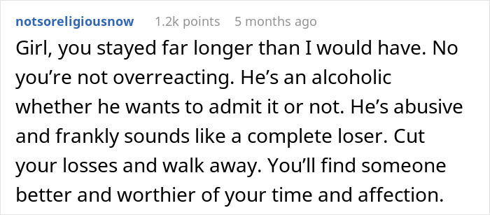 Woman Ends 4-Year Relationship Over BF&rsquo;s Drunken Outbursts, Guy Says She&rsquo;s Overreacting
