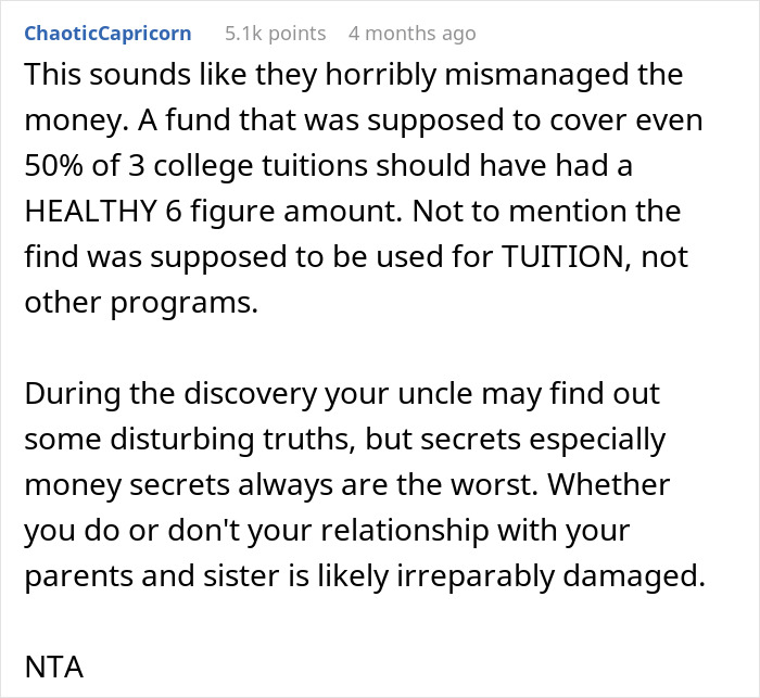 Parents Blew 300K Inheritance, Teen Is Considering Suing Them With Family's Help