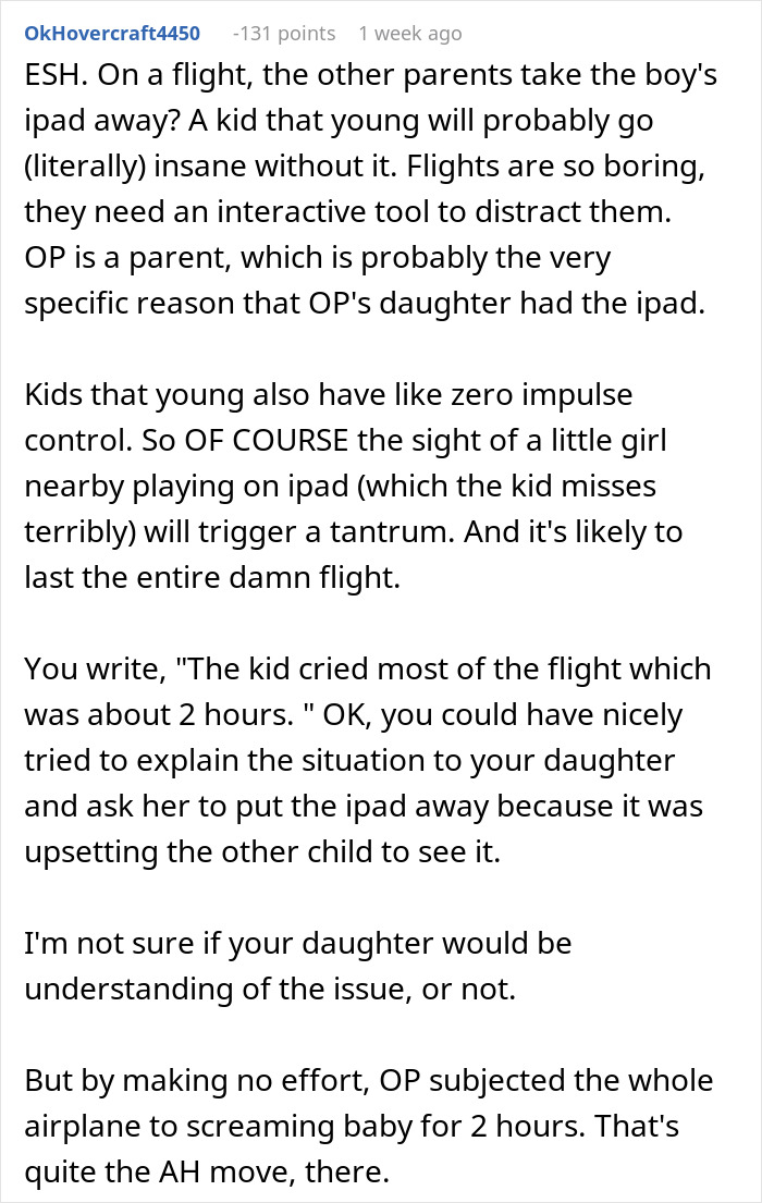Mom Thinks Other Parent Has To Follow Her Rules Because Her Child Is Crying, Gets A Reality Check Mom Thinks Other Parent Has To Follow Her Rules Because Her Child Is Crying, Gets A Reality Check