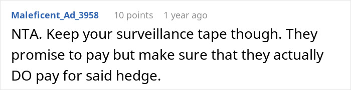 Neighbor Deals With Teen Who Uses Their Driveway, Now He Has To Pay Up For Hedge He Ruined