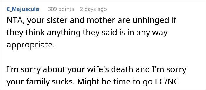 Guy Shocked At Sisters Audacity After His Wife Dies: "She Is A Selfish Cow"