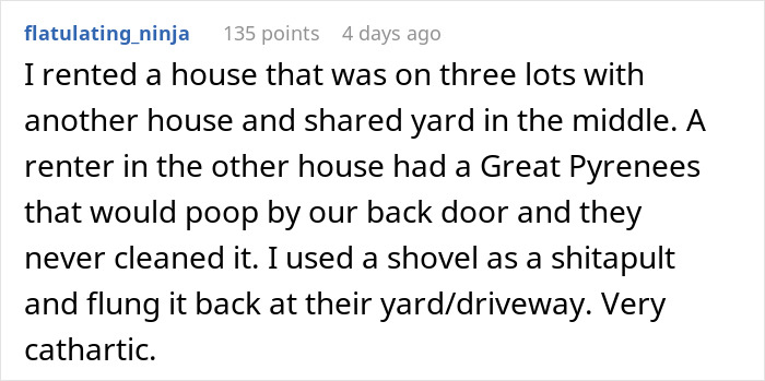 Woman Enjoys Neighbor’s Cursing Tirade As They Find Dog Poop That Once Was In The Yard Next Door Woman Enjoys Neighbor’s Cursing Tirade As They Find Dog Poop That Once Was In The Yard Next Door