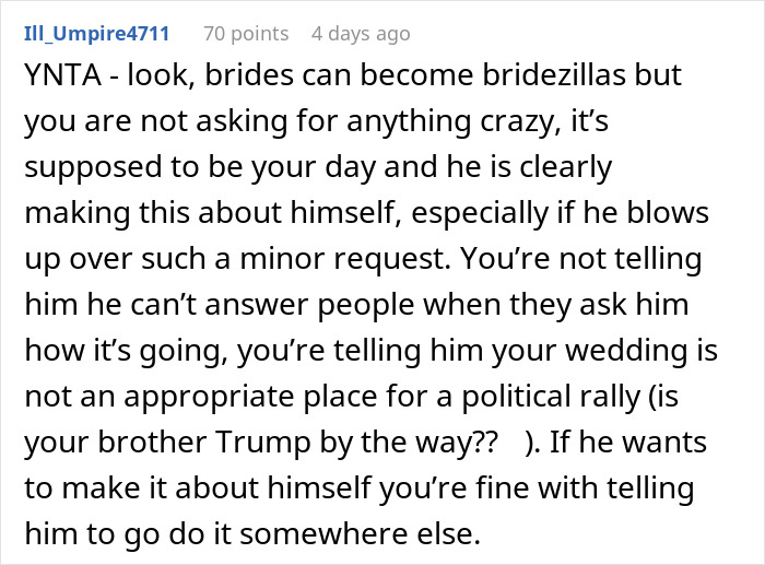 Man Ruins Sister&rsquo;s Bridal Shower, Gets Upset She Won&rsquo;t Let Him Ruin Her Wedding Too