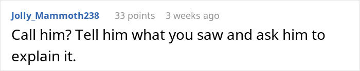 Screenshot of a comment by Jolly_Mammoth238 suggesting to call and ask for an explanation. Screenshot of a comment by Jolly_Mammoth238 suggesting to call and ask for an explanation.