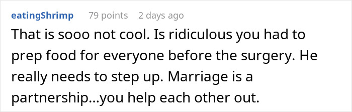 Wife Considers Ending Marriage After Husband Eats Her Carefully Prepared Surgery Recovery Food