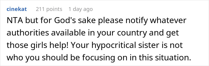 Woman Tells Sis To Stop Claiming Her House Is A Safe Place For Kids As She Ignores The Ones In Need Woman Tells Sis To Stop Claiming Her House Is A Safe Place For Kids As She Ignores The Ones In Need