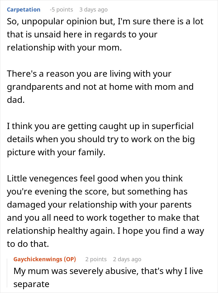 Teen Turns Tables On Mom&rsquo;s Favoritism For Her Sister By Choosing A Favorite Parent