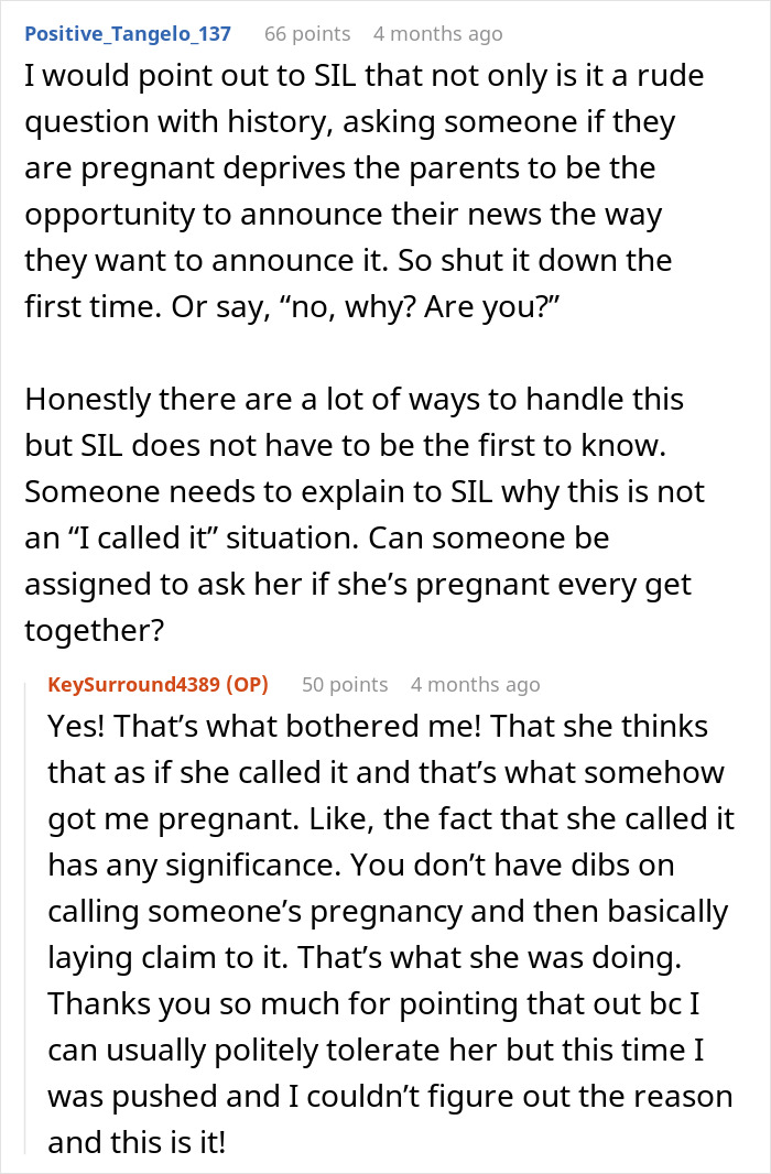 “Why Are You So Obsessed With My Uterus”: Lady Claps Back As SIL Wants To Know About Pregnancy “Why Are You So Obsessed With My Uterus”: Lady Claps Back As SIL Wants To Know About Pregnancy