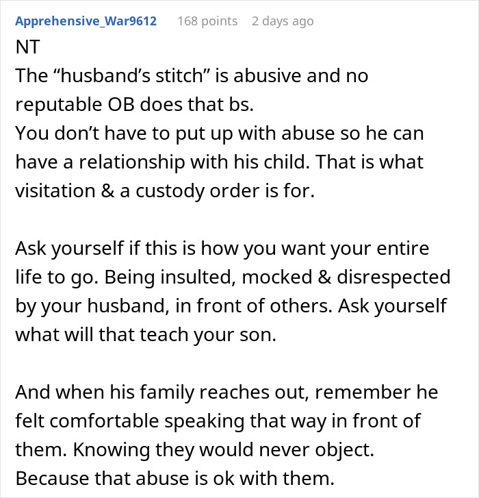 Man Resents Wife For Not Doing The &ldquo;Husband Stitch&rdquo; And Makes Fun Of Her Body In Front Of Family