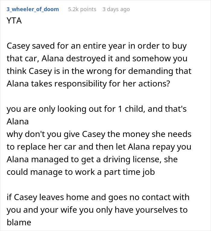 Girl Rejects Family’s Apology After Sister Wrecks Her Car, Gives Parents An Ultimatum Girl Rejects Family’s Apology After Sister Wrecks Her Car, Gives Parents An Ultimatum