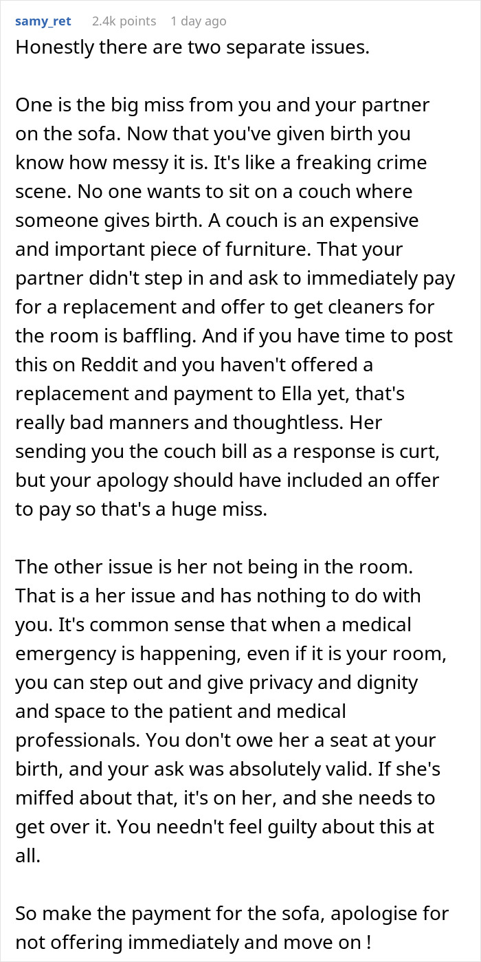 Woman Upset After Being Asked To Leave As Pregnant Friend Delivers Baby On Her Sofa