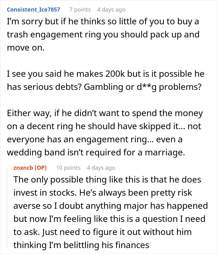 Woman Adores Her Engagement Ring, Changes Her Mind After Finding Out How Much It Cost