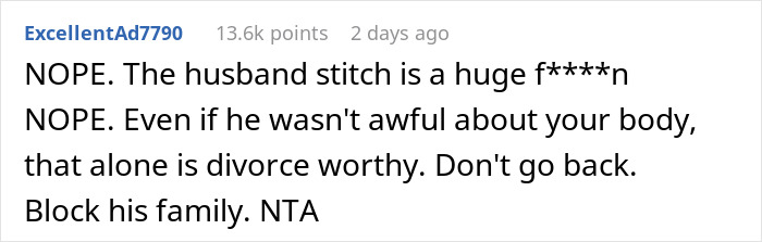 Man Resents Wife For Not Doing The &ldquo;Husband Stitch&rdquo; And Makes Fun Of Her Body In Front Of Family