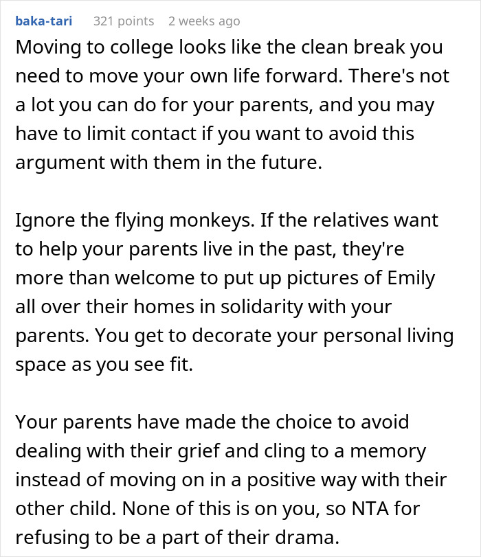 Parents Want 18YO To Forever Grieve Sister He Never Knew, Enraged He Won't Take Her Pic To Dorm Parents Want 18YO To Forever Grieve Sister He Never Knew, Enraged He Won't Take Her Pic To Dorm