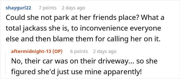 Rude Mom Blocks Driveway, Calls Homeowner “Pathetic” For Wanting To Park Her Own Car Rude Mom Blocks Driveway, Calls Homeowner “Pathetic” For Wanting To Park Her Own Car