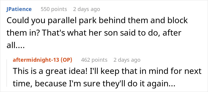 Rude Mom Blocks Driveway, Calls Homeowner “Pathetic” For Wanting To Park Her Own Car Rude Mom Blocks Driveway, Calls Homeowner “Pathetic” For Wanting To Park Her Own Car