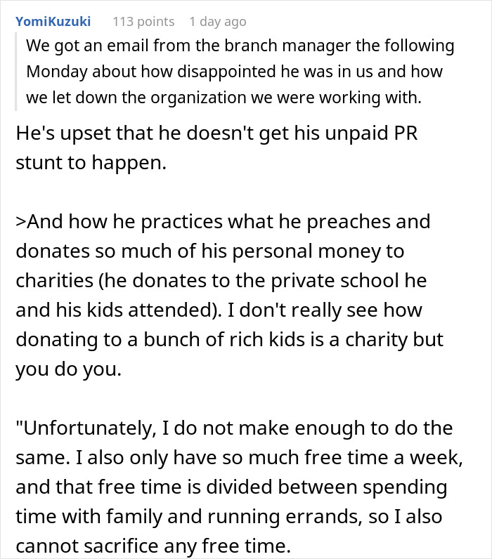 Boss Sends Company-Wide Email Expressing His Disappointment After Charity Event Drama