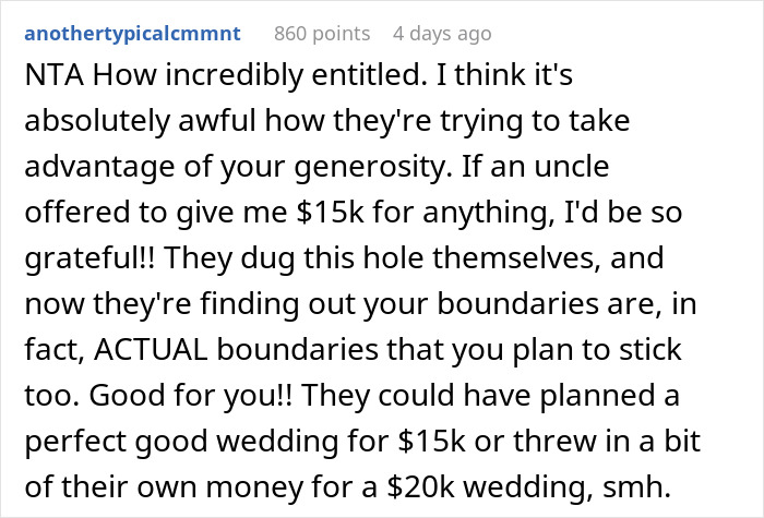 Bride Goes Overboard With A Fancy Wedding After Uncle Promises To Pay, Gets A Harsh Reality Check Bride Goes Overboard With A Fancy Wedding After Uncle Promises To Pay, Gets A Harsh Reality Check