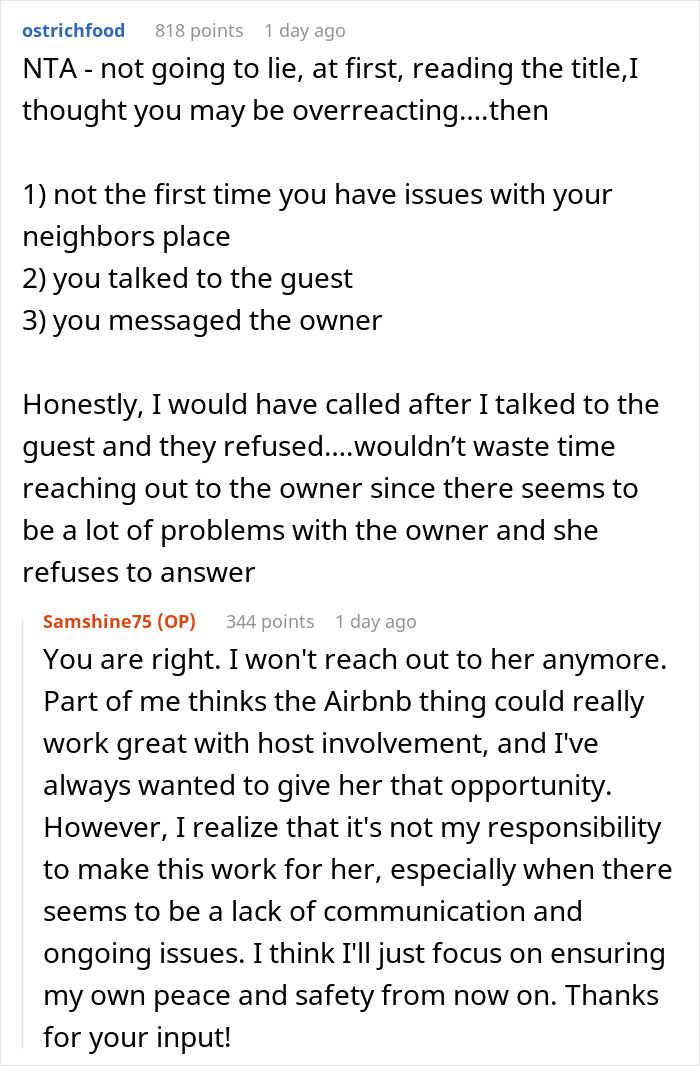 Person Has Enough Of Rude Airbnb Guests In Neighborhood, Calls Police After They Block Driveway Person Has Enough Of Rude Airbnb Guests In Neighborhood, Calls Police After They Block Driveway