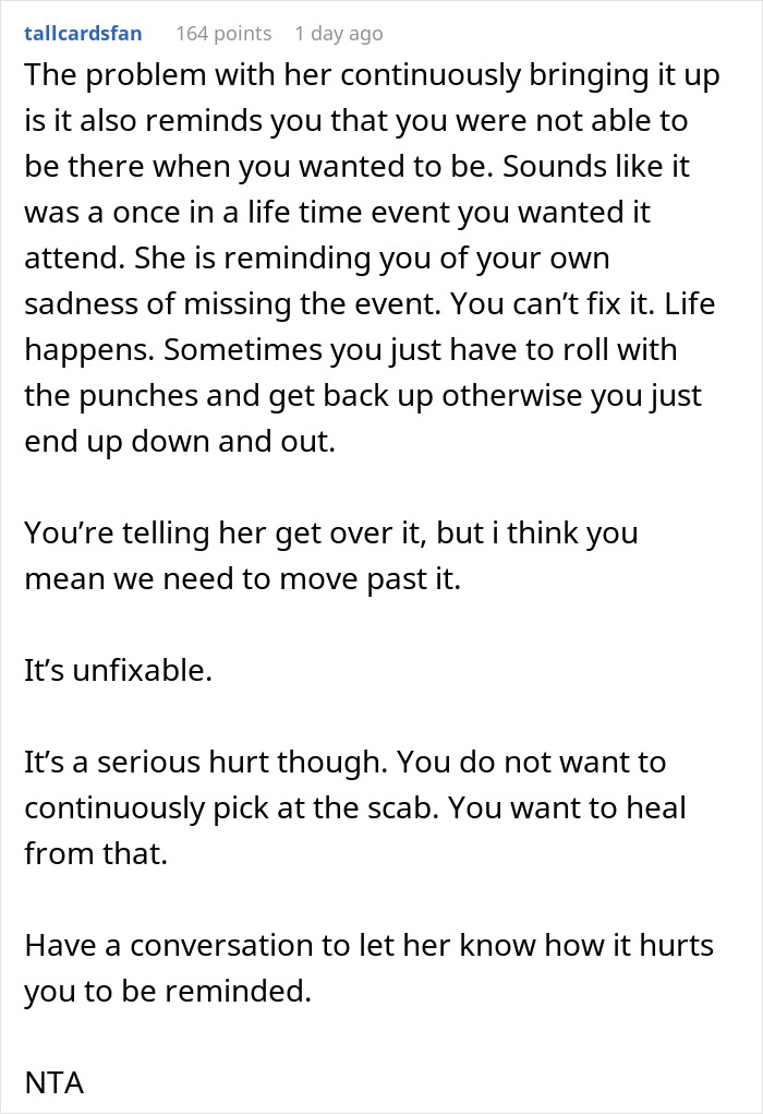 Husband Asks Wife To Get Over The Fact That He Missed Daughter's Birth: "Every Single Time" Husband Asks Wife To Get Over The Fact That He Missed Daughter's Birth: "Every Single Time"