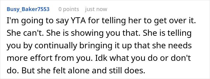 Husband Asks Wife To Get Over The Fact That He Missed Daughter's Birth: "Every Single Time" Husband Asks Wife To Get Over The Fact That He Missed Daughter's Birth: "Every Single Time"
