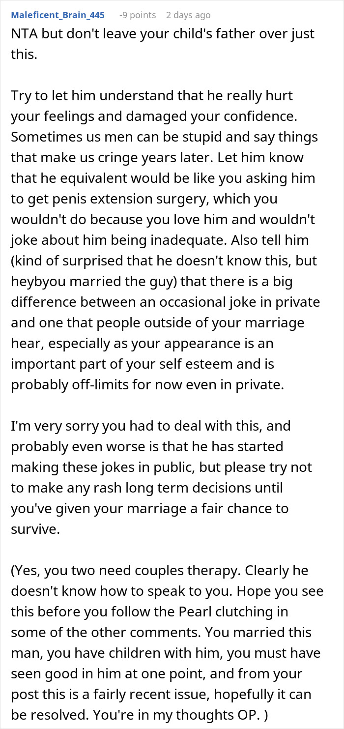 Man Resents Wife For Not Doing The &ldquo;Husband Stitch&rdquo; And Makes Fun Of Her Body In Front Of Family