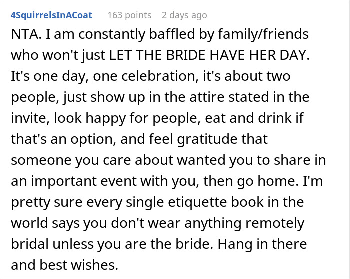 &ldquo;Not The Time Or Place&rdquo;: Bride Faces Off With Guest Demanding To Wear A Wedding Dress