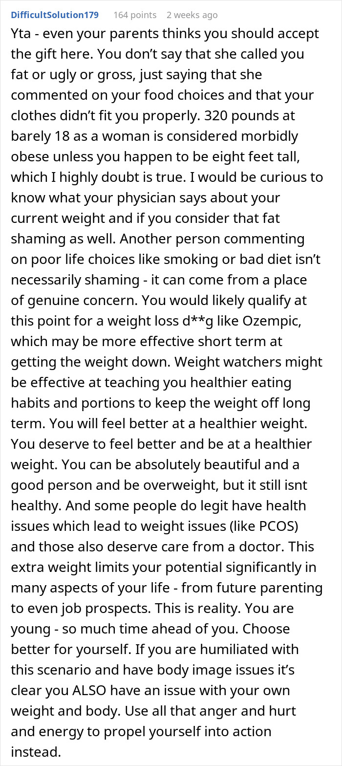 &ldquo;It Was Very Embarrassing&rdquo;: Teen Refuses Aunt&rsquo;s Fat-Shaming Birthday Gift, Upsets Parents