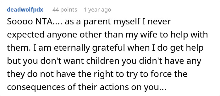 Childfree Woman Gets Called Out For Not Babysitting At Family Events, Gives Them A Reality Check Childfree Woman Gets Called Out For Not Babysitting At Family Events, Gives Them A Reality Check