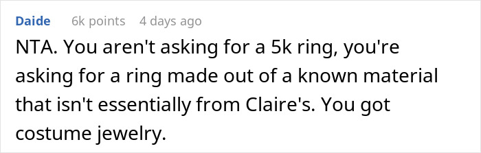 Woman Adores Her Engagement Ring, Changes Her Mind After Finding Out How Much It Cost